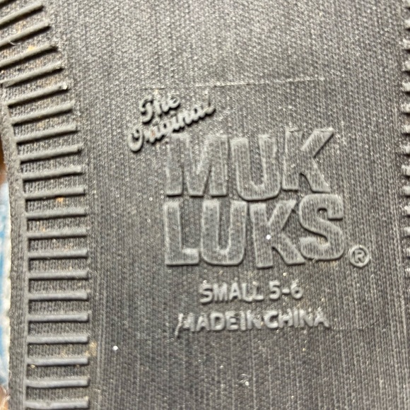Muk Luks Fleece Lined Knit Slippers Size S 5 to 6 - Picture 6 of 10